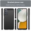 For Samsung Galaxy A05s 4G Case Brushed TPU Phone Cover with Carbon Fiber Texture