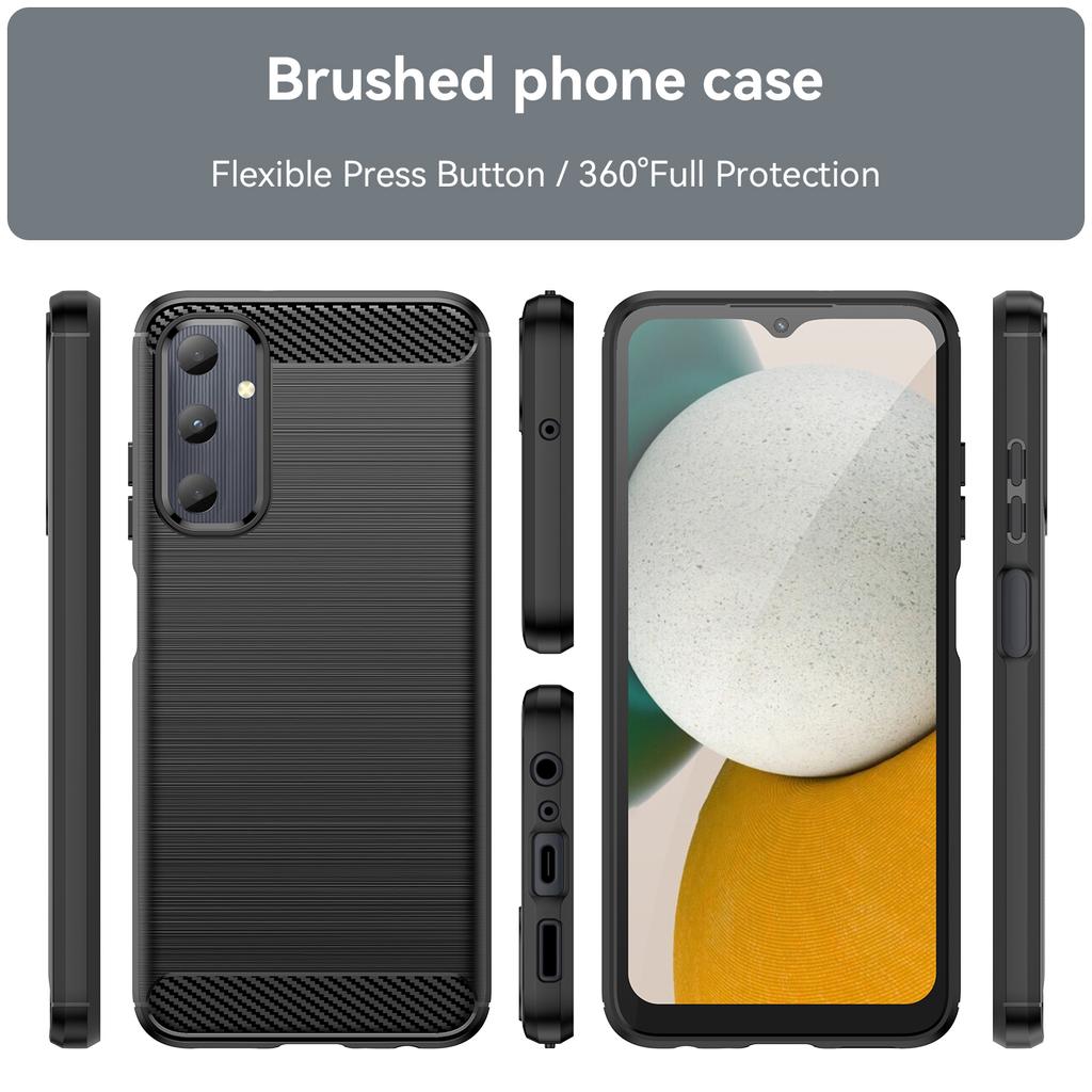 For Samsung Galaxy A05s 4G Case Brushed TPU Phone Cover with Carbon Fiber Texture
