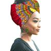 African Print Women Head Bandana Cotton With Matching earring Balaclava Headscarf Bandana Mujer Headband Set Hair Accessories