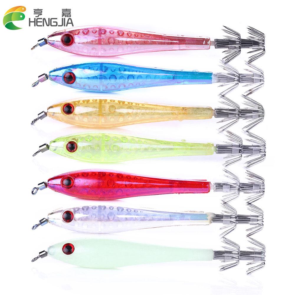 Buy Hengjia Fishing Bait 5pcs/set 9.5cm Bionic Squid Needle False Bait ...