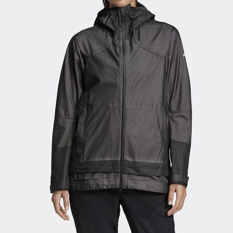 adidas ESSENTIALS Jackets Women's Black Hooded Moderate DZ0796