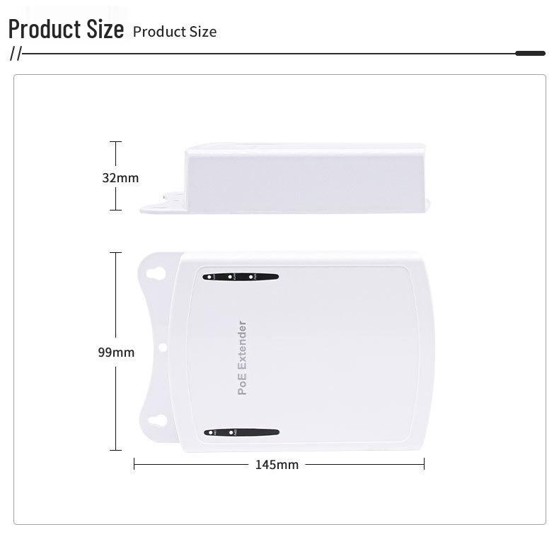 PoE Splitter Repeater: Outdoor AP Dual Output Cascading Extender
