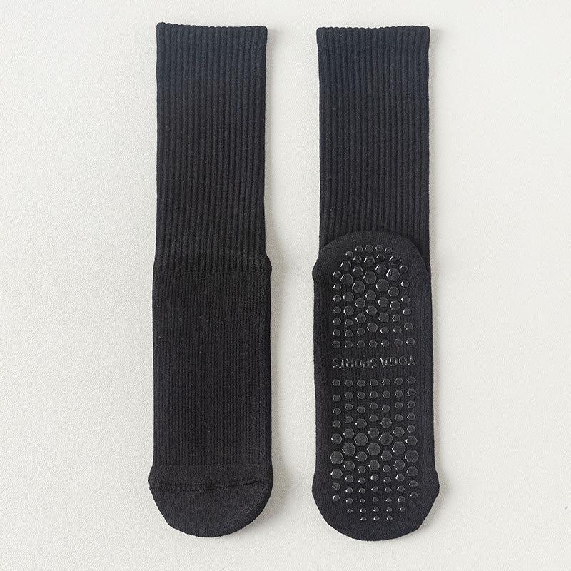 Women's Non-Slip Mid-Calf Yoga Socks - Thick Terry Pilates Fitness Socks
