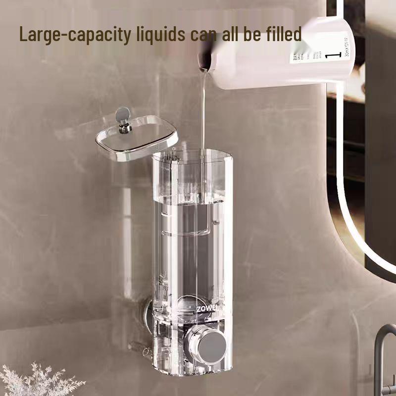 Luxury Corrugated Soap Dispenser with Suction Cup for Bathroom and Shower