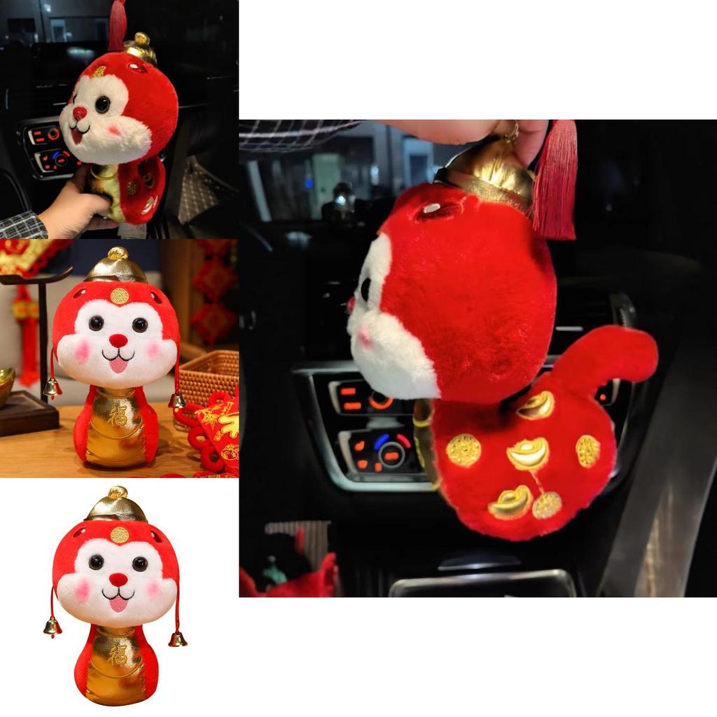 Adorable Red Copper Coin Snake Plush Toy Perfect For Year Of The Snake Celebrations