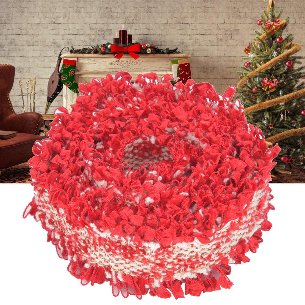 4 Yards Red Printing Polyester Lace Accessories  Gift Wrapping Tape Christmas Tie Ribbon Festival