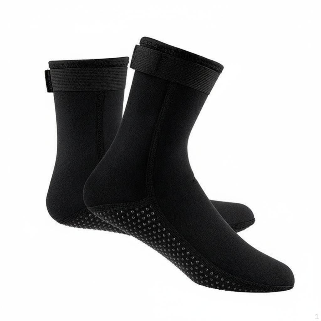 Diving Socks, 3mm Neoprene, AntiSlip, Winter aquatic activities XXS Black
