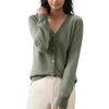 Women's Casual Fashion Long Sleeve V Neck Short Cardigan Sweater Button Front Lightweight Knit Outerwear