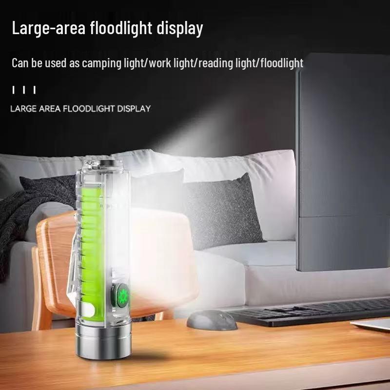 Portable Mini High-Power LED Flashlight with Type-C Charging and Long-Range Zoom for Outdoor Emergencies