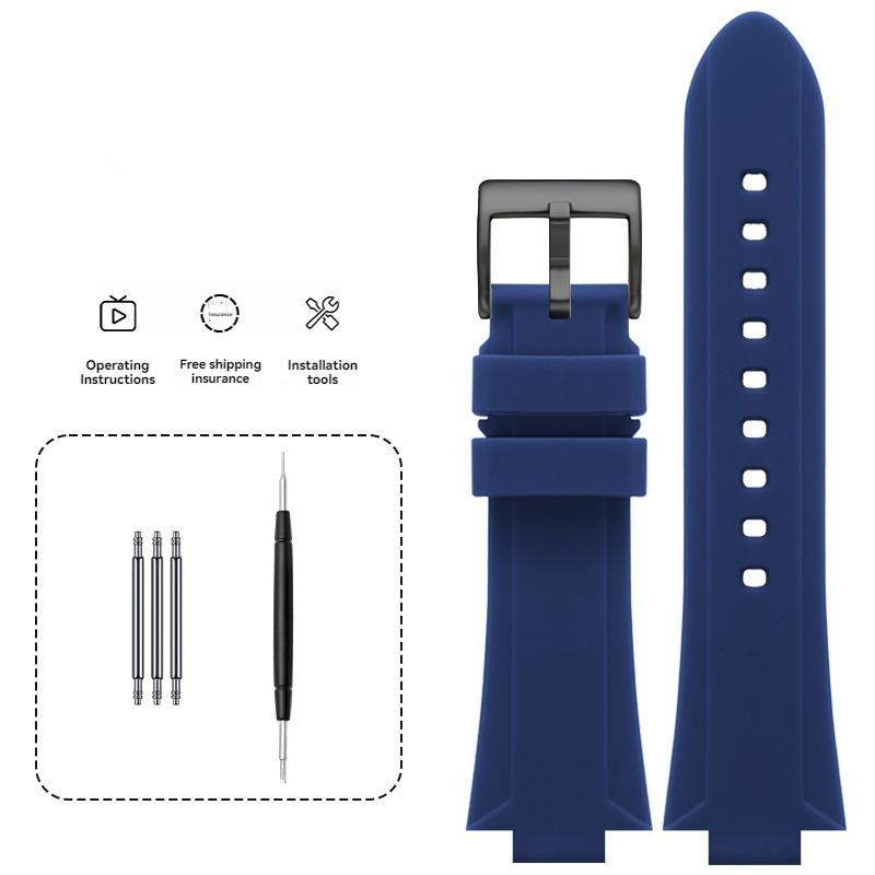 

24x11мм 26x12мм Силиконовый Резиновый Ремешок для Часов Tissot PRX Super Player T137.407.11 Выпуклый Браслет Мужской Женский Ремешок 24x11mm women