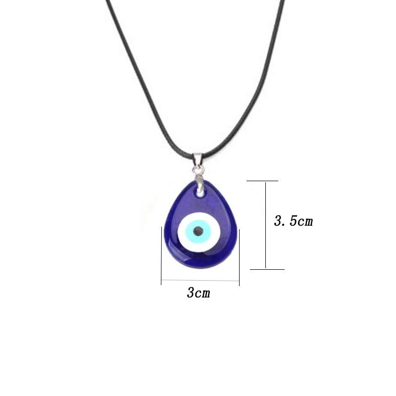 Blue Evil Eye Glass Necklace - Turkish Pendant Jewelry