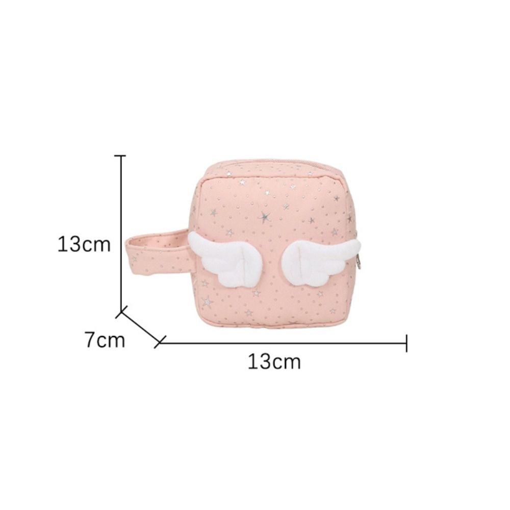 INS Star Polka Dot Storage Bag Handheld Large Capacity Cosmetic Bag Zipper Design Makeup Bag Miscellaneous Storage
