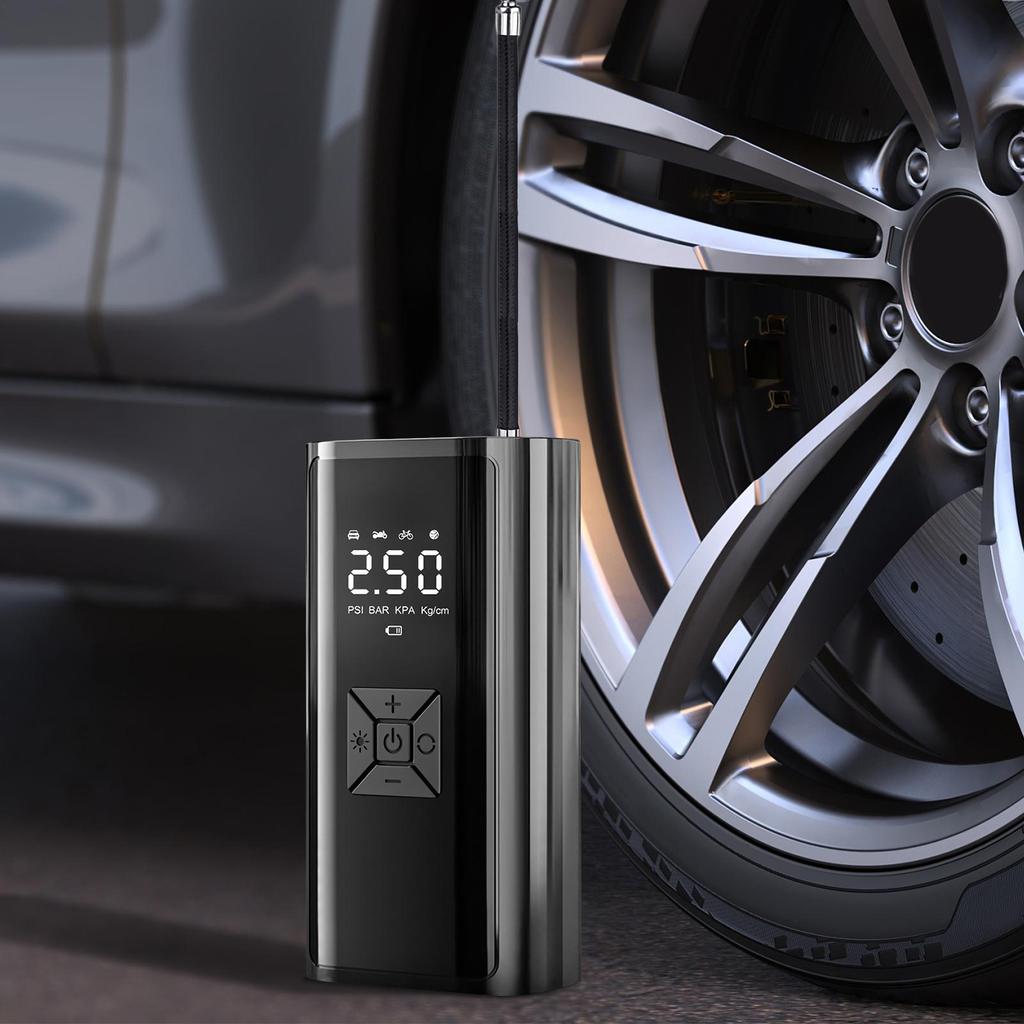 Air Pump For Car Tires Motorcycle Portable Air Pump Cordless Tire Inflator With Digital Display For Camping Home Travel Garage