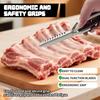 Stainless Steel Rib Membrane Removal Tool Silver BBQ Tool Membrane Skin Removal Anti-Slip Grip Heavy Duty Rib Prep Tool Pro