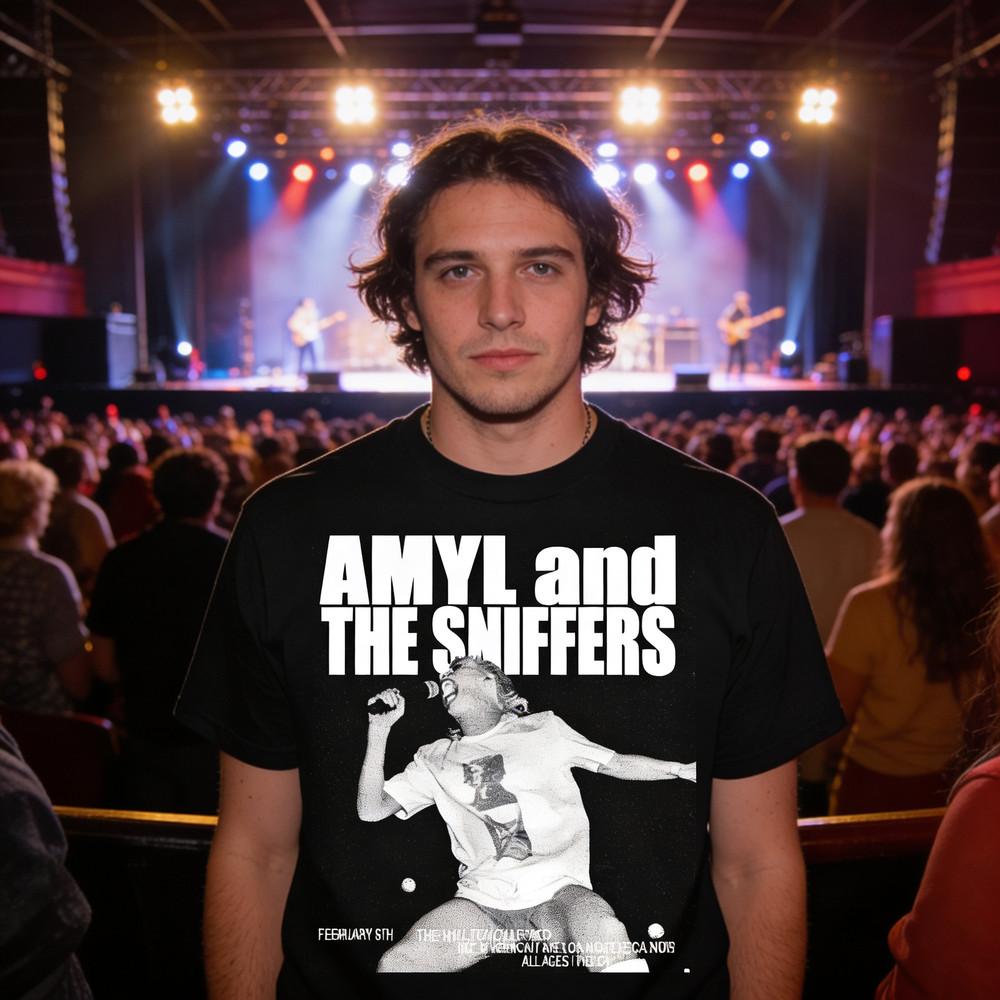 

NEW Rare Amyl And The Sniffers Black Size S to 5XL Gift Shirt Unisex T-Shirt S