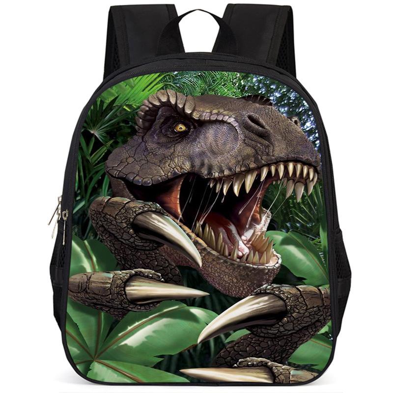 Dinosaur Rex Backpack, 15-Inch Single-Layer Student Double-Layer Large-Capacity Backpack