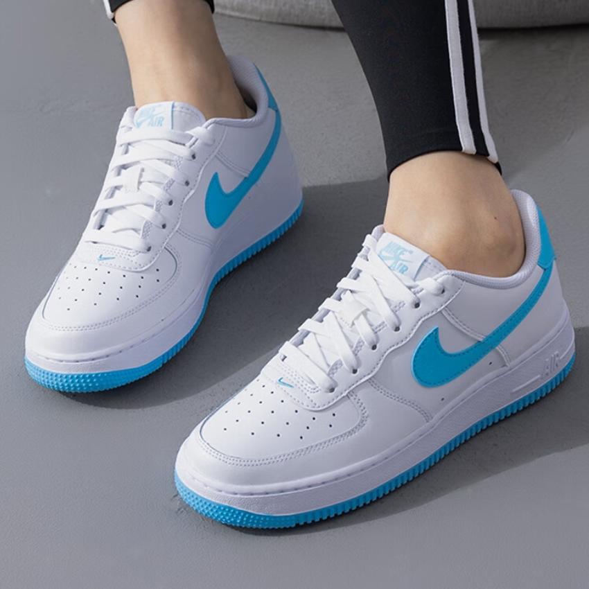 Nike Air Force 1 Low GS Weiß Aquarius Blau FV5948-107
