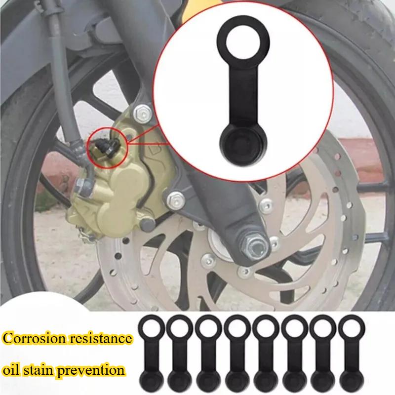 10/20/30Pcs 8mm Car Brake Pump Screw Dust Cap Oil Drain Screw Cap Brake Caliper Bleed Nipple Black Cover Rubber Motorcycle