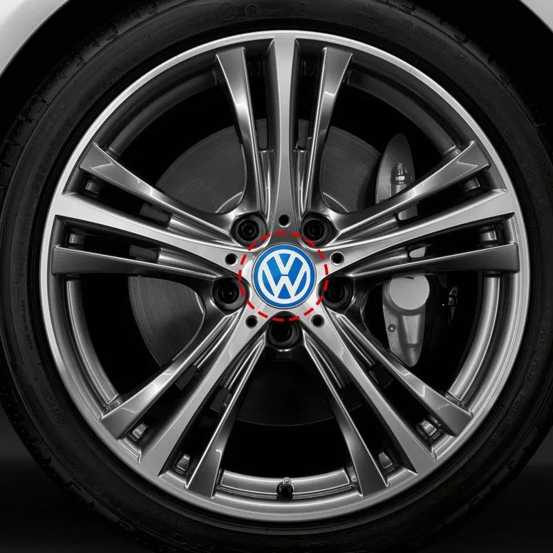 VFHJQ1 Car Wheel Center 4PCS 60MM Cap Hub Covers Badge for Volkswagen VW Polo Golf-4 5 6 7 MK5 CC Tiguan Passat MK6 MK7 Accessories