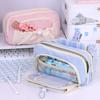 3 Layers Large Capacity Pencil Bag Aesthetic Pen Case Big Stationery Bag Zipper Pencil Pouch Children Pen Bag School Supplies