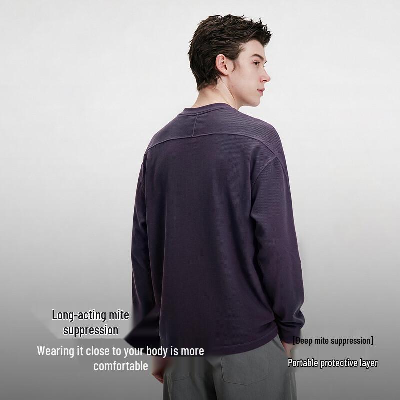 Navigare Men's Waffle Antibacterial Long-Sleeved T-shirt