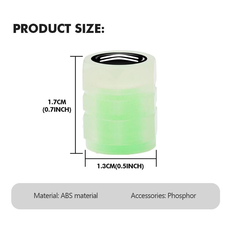10PCS Luminous Car Tire Valve Caps Dustproof Tyre Stem Cover For Citroen C5 C1 C2 C6 C4L DS3 DS4 DS5 C-Elysee Grand Berlingo