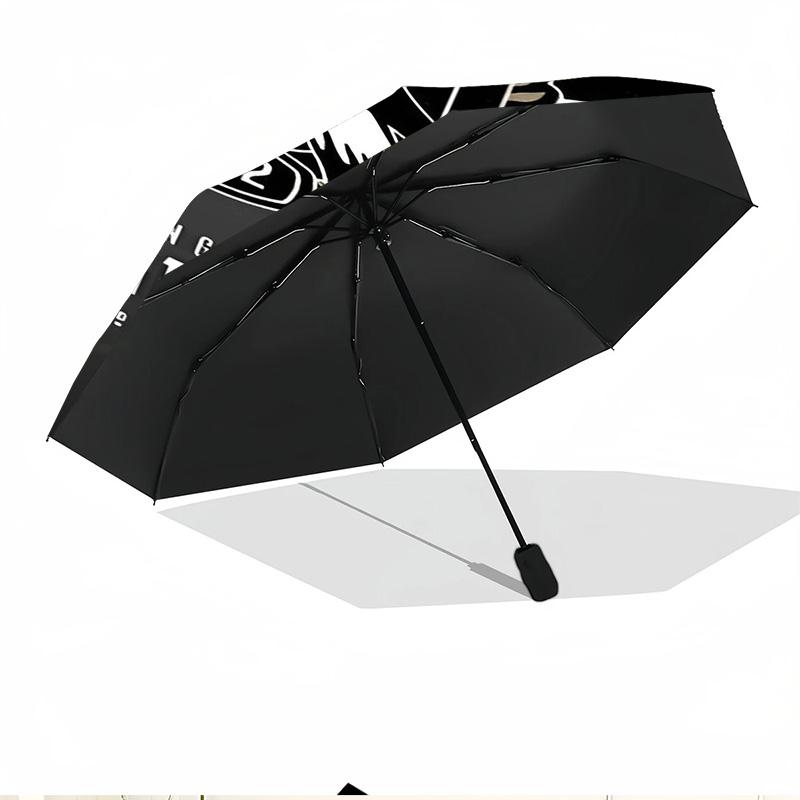 Collingwood Magpies Print Automatic Open Close Umbrella, Portable Foldable Umbrella, for Outdoor Commute Camping Trip, Ideal Birthday Gift