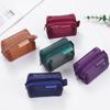 Retro Color Transparent Cosmetic Bag Zipper Toiletry Storage Bag Casual Mesh Makeup Bag  Lady
