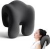 NAVESO Memory-Schaum-Bürostuhl-Kopfstütze - Ergonomisches Nackenkissen für Schreibtischstuhl, Sofa, Rollstuhl - Grau