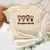 Supernatural T Shirt Girl Gothic 80s Breathable Graphic Punk Kawaii Top Tees Graphic Pastel Colorful Korean Clothes 80s Harajuku