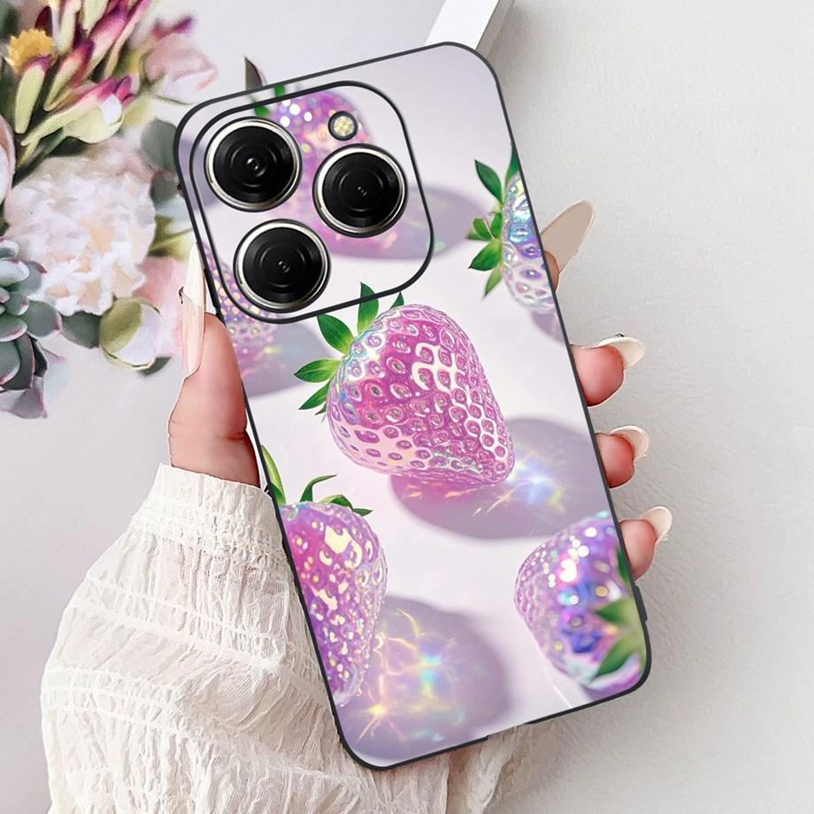 Luxury Matte Silicone Soft Case For Tecno Spark 20 20Pro 20 Pro+ 4G 5G Spark 20C KJ7 KJ6 KJ5 BG7 Capa Flower Loving Heart Cover