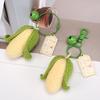 Handmade Knitted Corn, Tomato & Persimmon Keychain Pendant - Cute Ornament & Small Gift