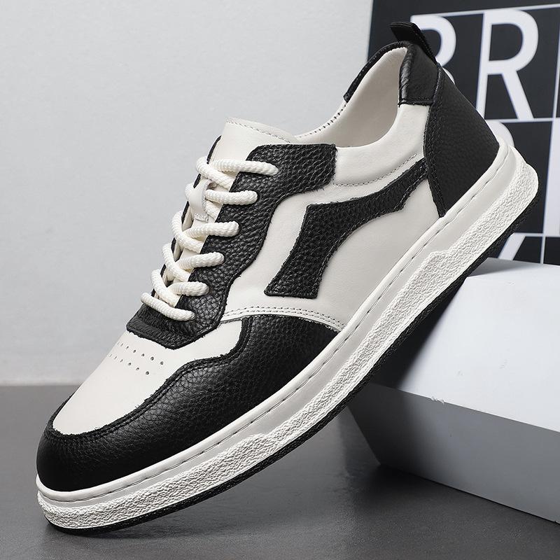 Little white shoes men's color matching breathable thick sole 2025 summer thin new popular casual shoes dad shoes sports board shoes