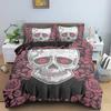 Hot Style Soft Bedding Set 3d Digital Skull Printing 2_3pcs Duvet Cover Set with Zipper Single Twin Double Full Queen King