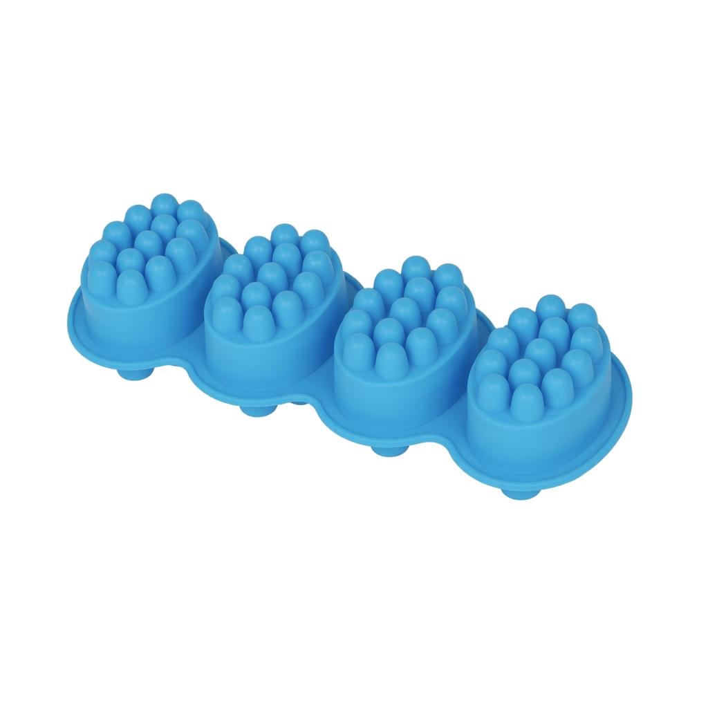 4 Cavity Silicone Mold for Massage Cake Soap Making DIY Handmade Baking Mold Flexible Non-Stick Durable Kitchen Tool for Soap and Cake