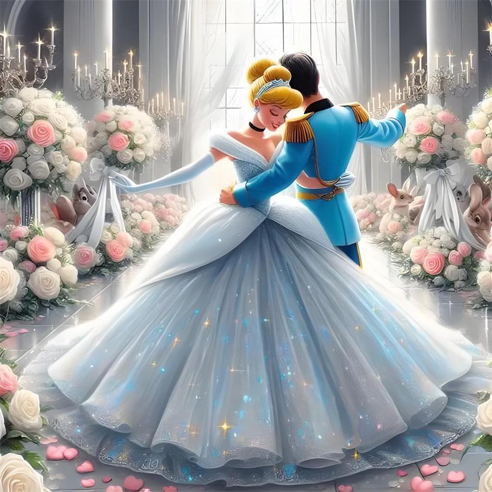 Disney 5D Diamond Painting Princesses and Princes Cross Stitch Mosaic Kit Home Decor Wall Sticker DIY Handmade Gift