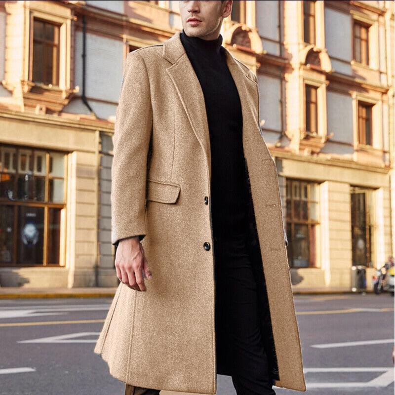 Zima Męski Długi Płaszcz Casual Moda Kurtki Męskie Parki Luksusowe Odzieży Wierzchniej Płaszcz Biznes Wiatrówka Streetwear Męskie Ubrania