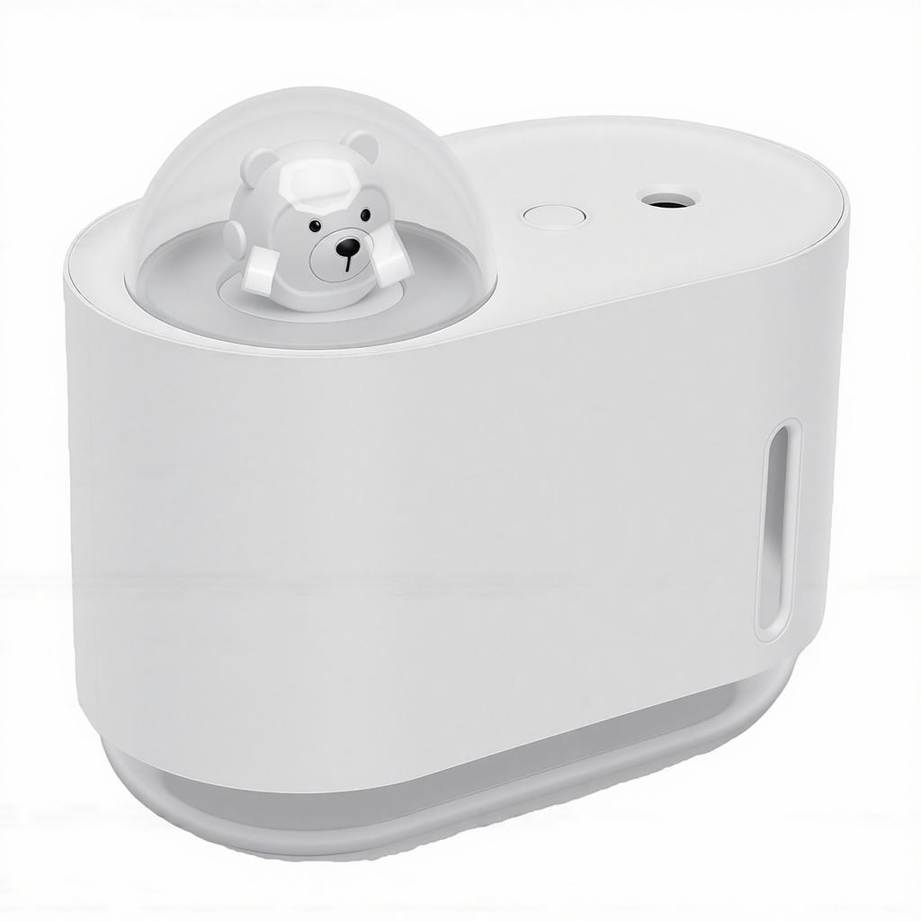 Portable Humidifier USB Colorful Night Light Quiet Desktop Humidifier for Home Office White