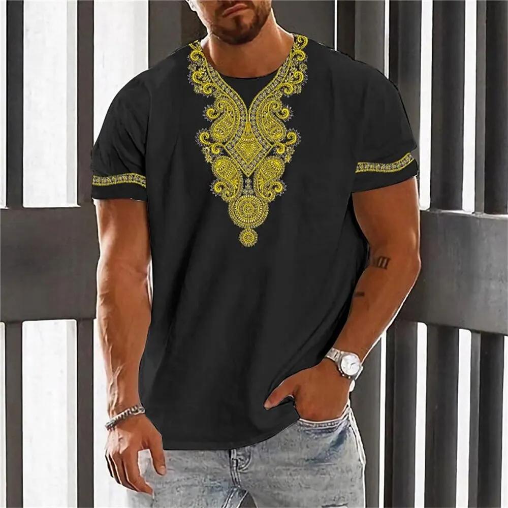 Summer Retro African Ethnic Style 3D Print T-Shirts Men Women Vintage T Shirt Short Sleeve Oversized Kids Tees Tops Man Clothing