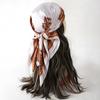 InjSatin Women's Hair Scarf, Printed Square Handkerchief, Head Bandana, Small Neck, Silencer, Hijab, Lady, Girl, 70x70cm