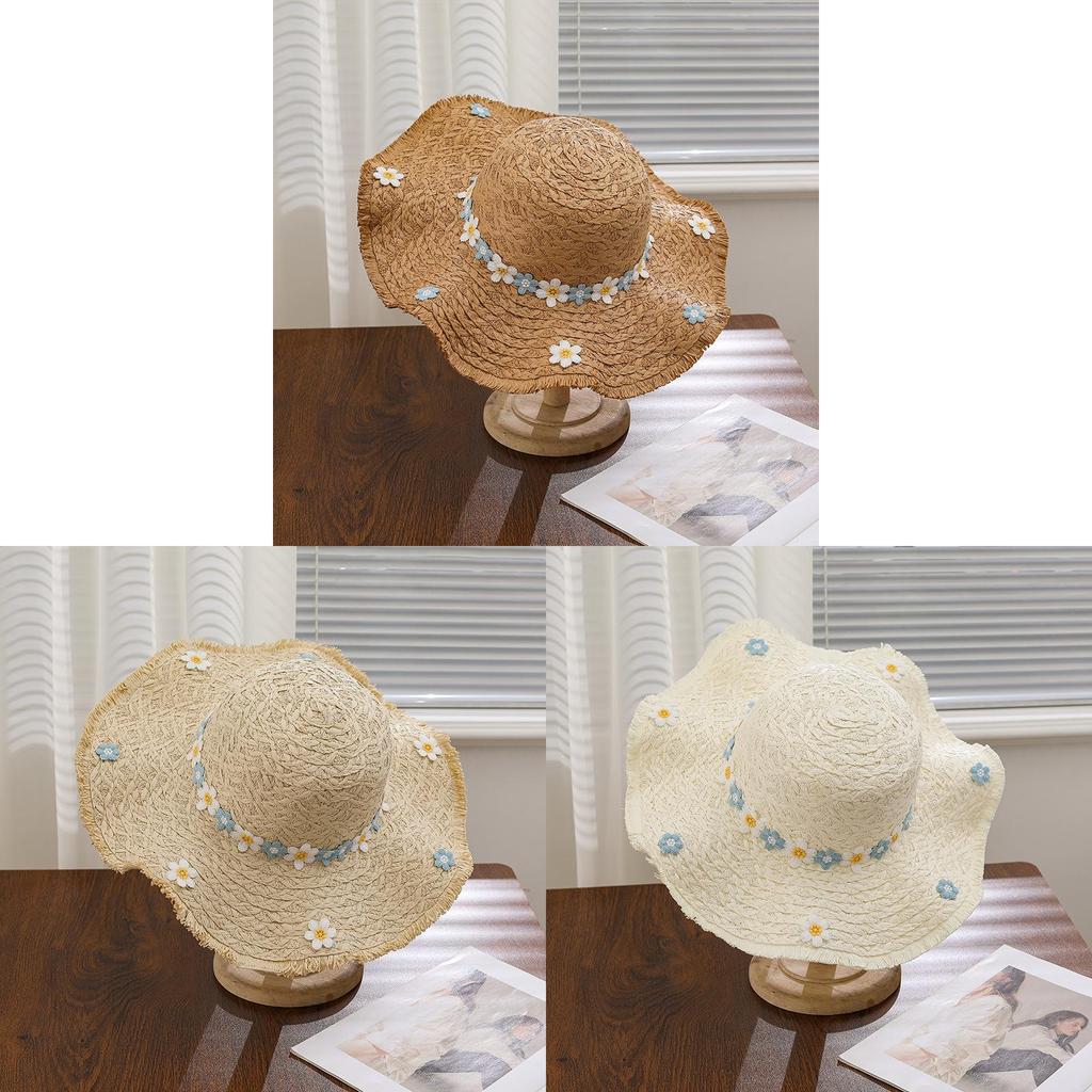Summer Straw Hat For Women With Wide Brim Sun Protection And Breathable Paper Straw Material
