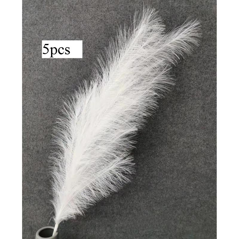 5pcs Extra Large Pampas Grass Stems 120cm Fluffy Artificial Silk Reed for Boho Home Wedding Decor