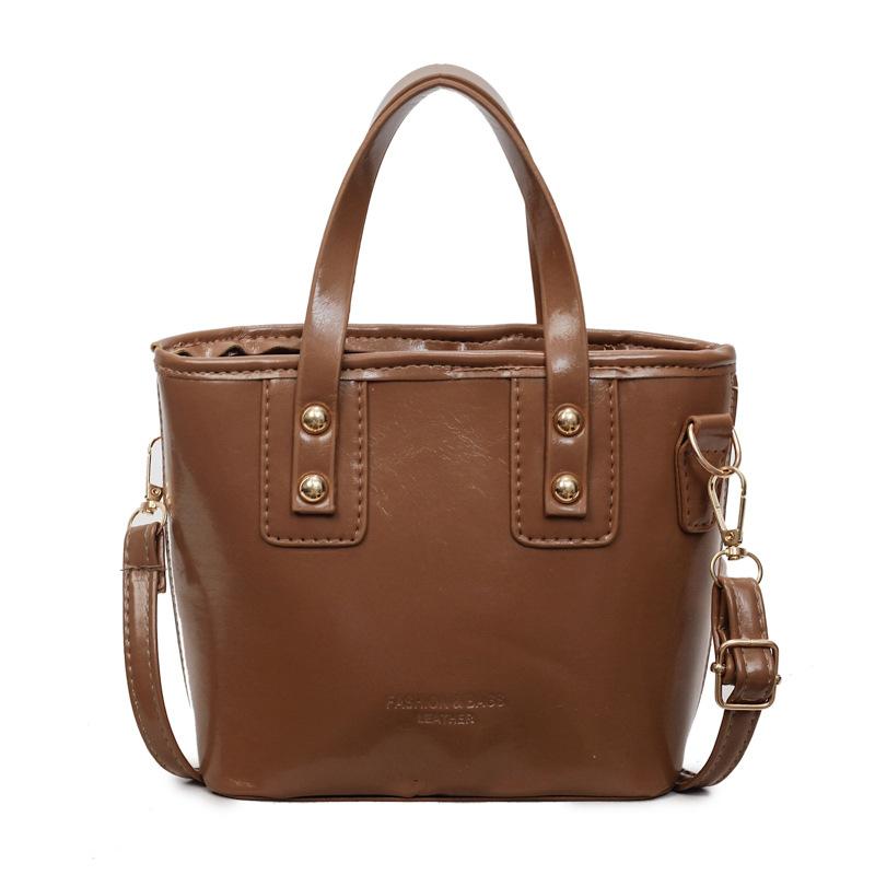 Fashionable Hand-held Simple Bucket Bag, Trendy and Fashionable Single-shoulder Crossbody Bag