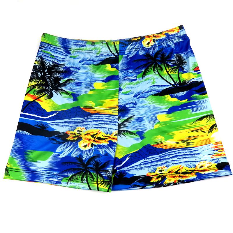 Men's Floral Swimming Trunks - Plus Size Anti-Embarrassment Flat Leg Boxers