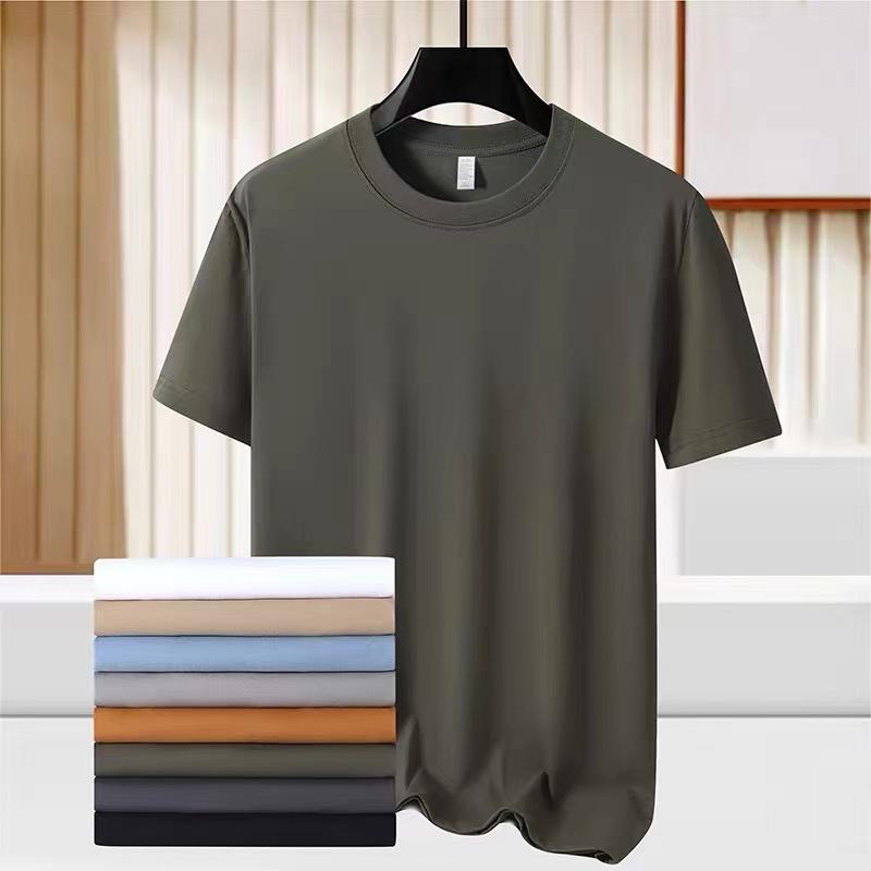 Volné bavlněné tričko pro muže s jednobarevnou prodyšnou látkou pro outdoorové sporty