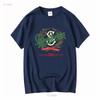 Staropramen Tschechisches Bier Abgenutztes Etikettenmuster T-Shirt vintage Gewaschenes Lässiges Oberteil Für Den Täglichen Gebrauch streetwear Grafik Stilvoll