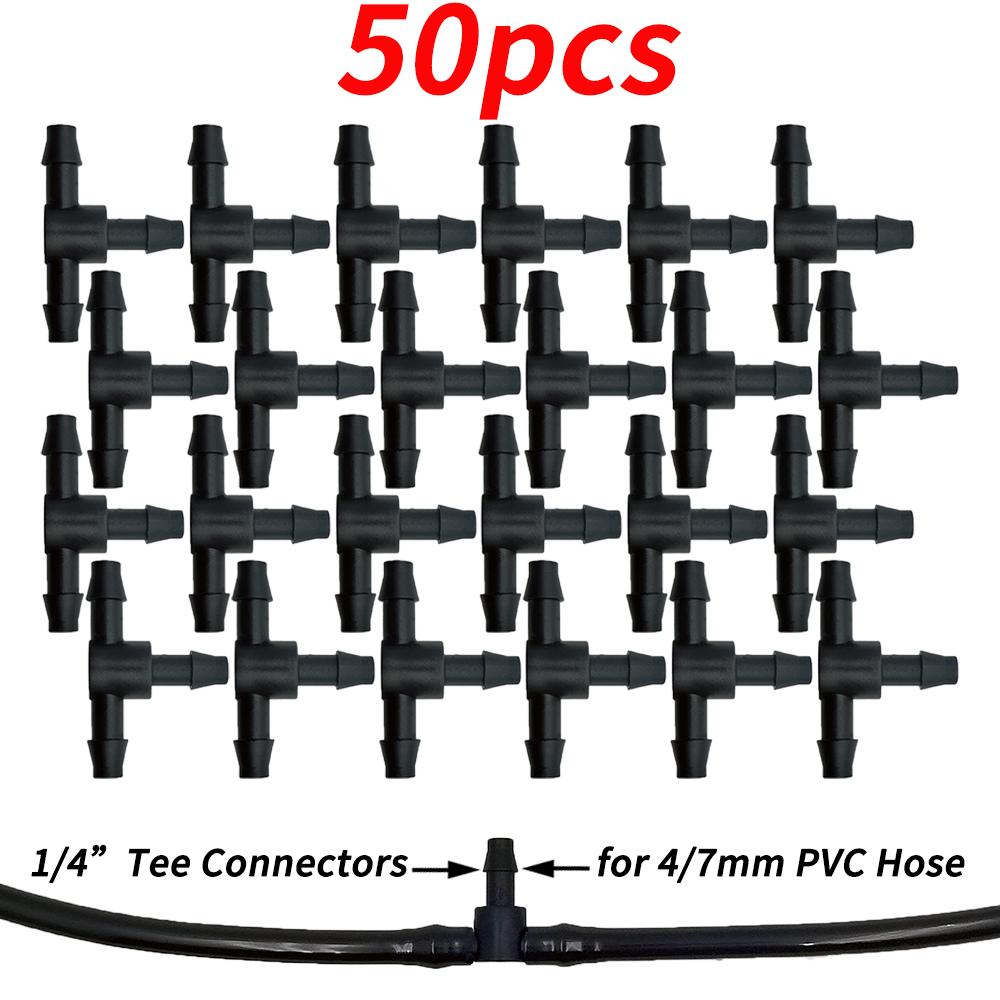 50-200PCS Durable 1/4'' C-type Hook Fixed Stem Support Holder Stakes for 4/7mm Hose Flowerpot Drip Irrigation Fitting Greenhouse