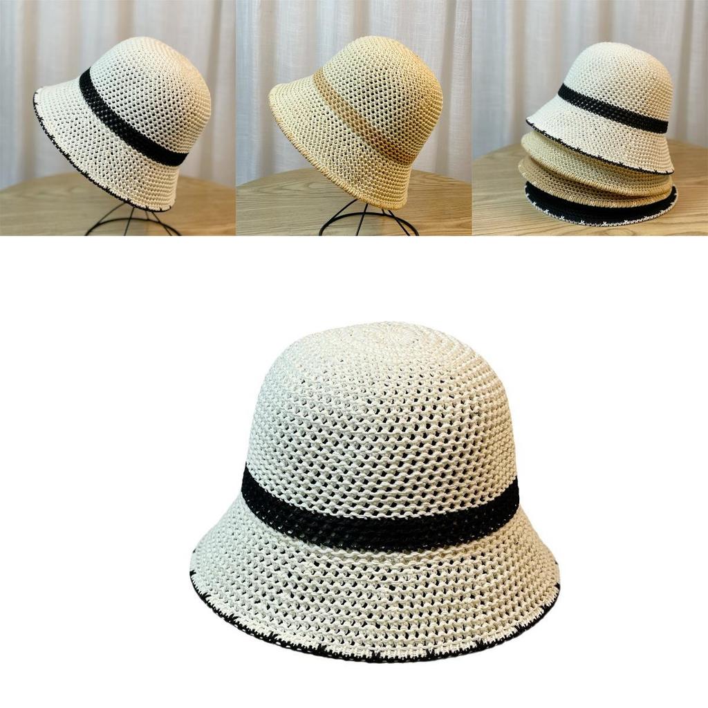 Fashionable Round Top Wide Brim Fisherman Hat For Women Ideal For Sun Protection And Breathability
