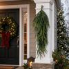 2 Piece with Hanging Hoop Christmas Pine Garland Artificial Pine Branch Decorations  Festival