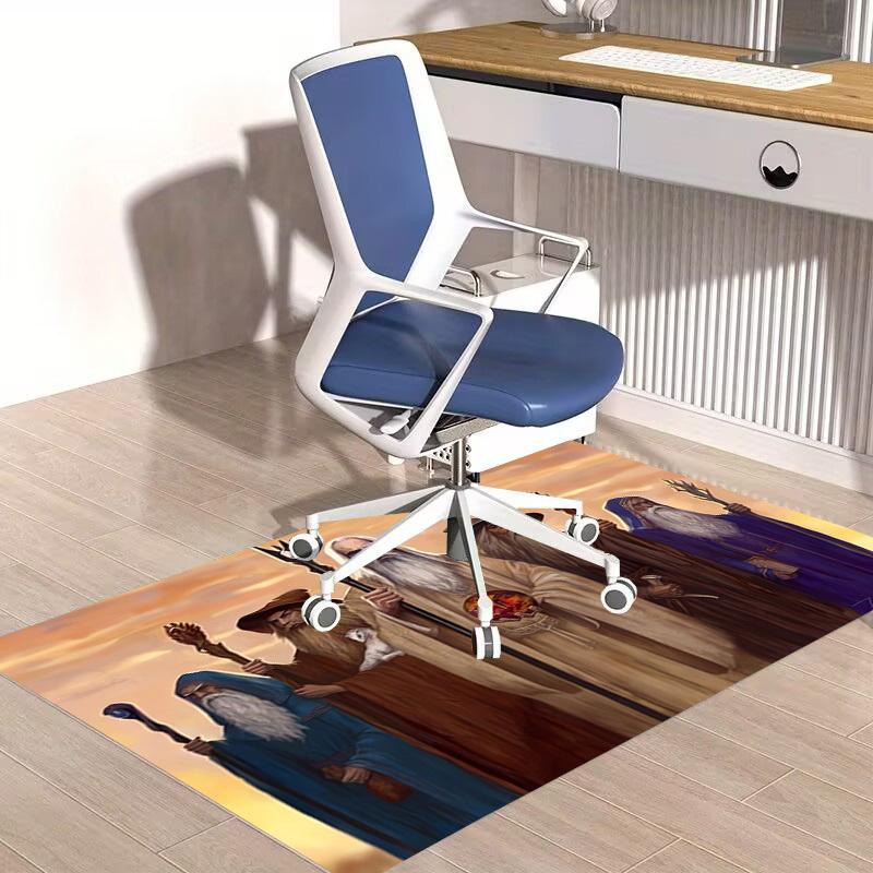1pc Office Carpet Chair Mats The Council of Elrond Perfect for Decorating Office Chairs, Living Rooms, Or Bedrooms,Polyester Carpet
